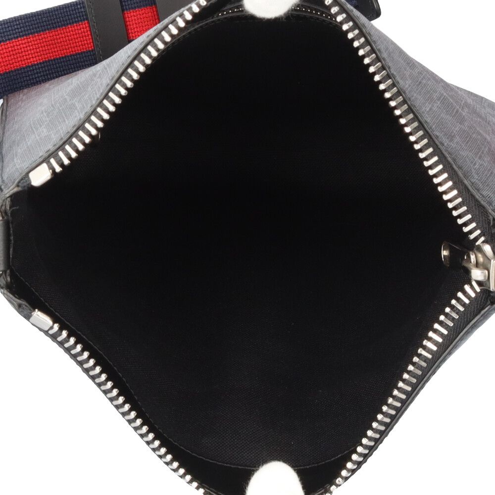 グッチ GGスプリーム ショルダーバッグ GGスプリームキャンバス 474137 グレー レディース GUCCI  中古 グッチ GGスプリーム ショルダーバッグ GGスプリームキャンバス 474137