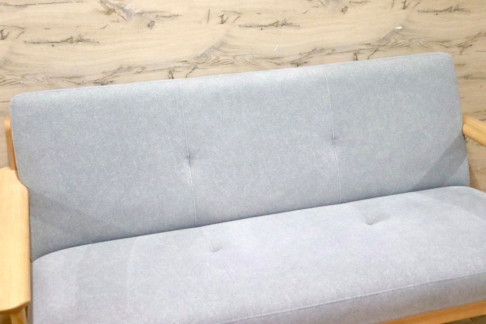  GMIH484○Chitano | チターノ karimoku カリモク 3人掛けソファ トリプルソファ ファブリック オーク材 ナチュラル 国産家具 展示品 2人掛け 3人掛けソファ ソファ ソファベッド