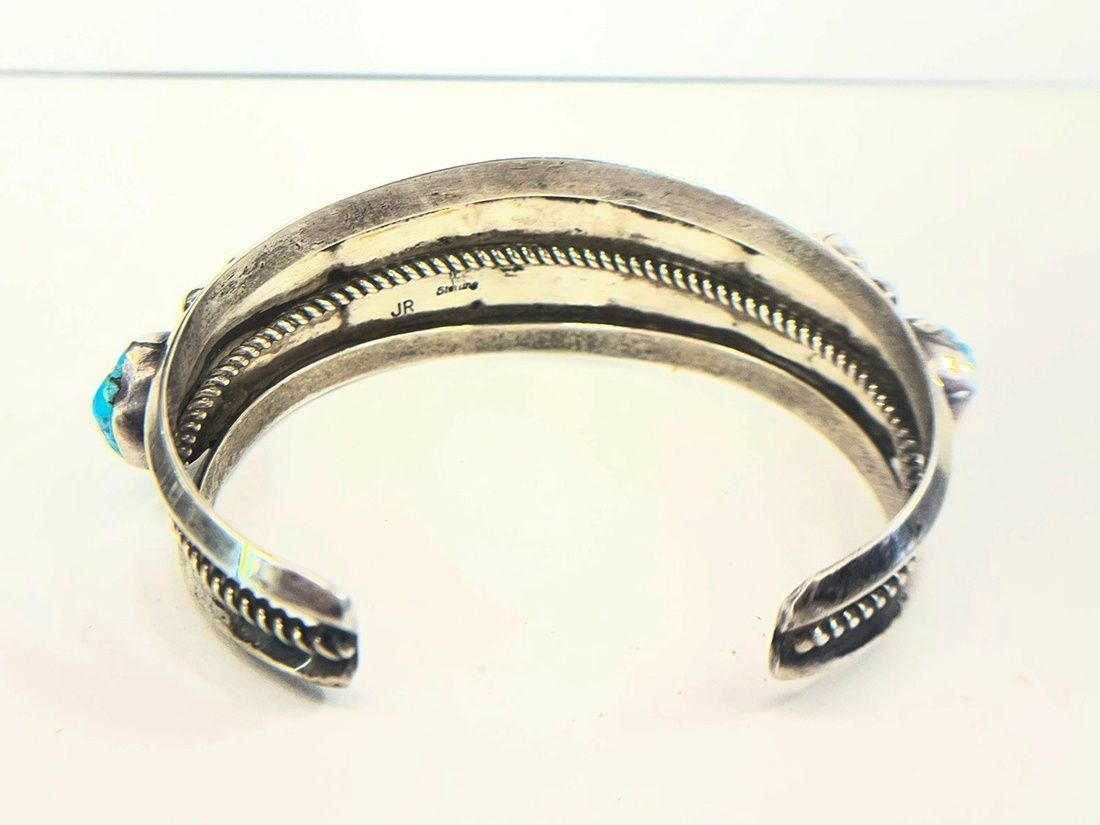 ヴィンテージ vintage インディアンジュエリー JR Sterling刻印 カラー