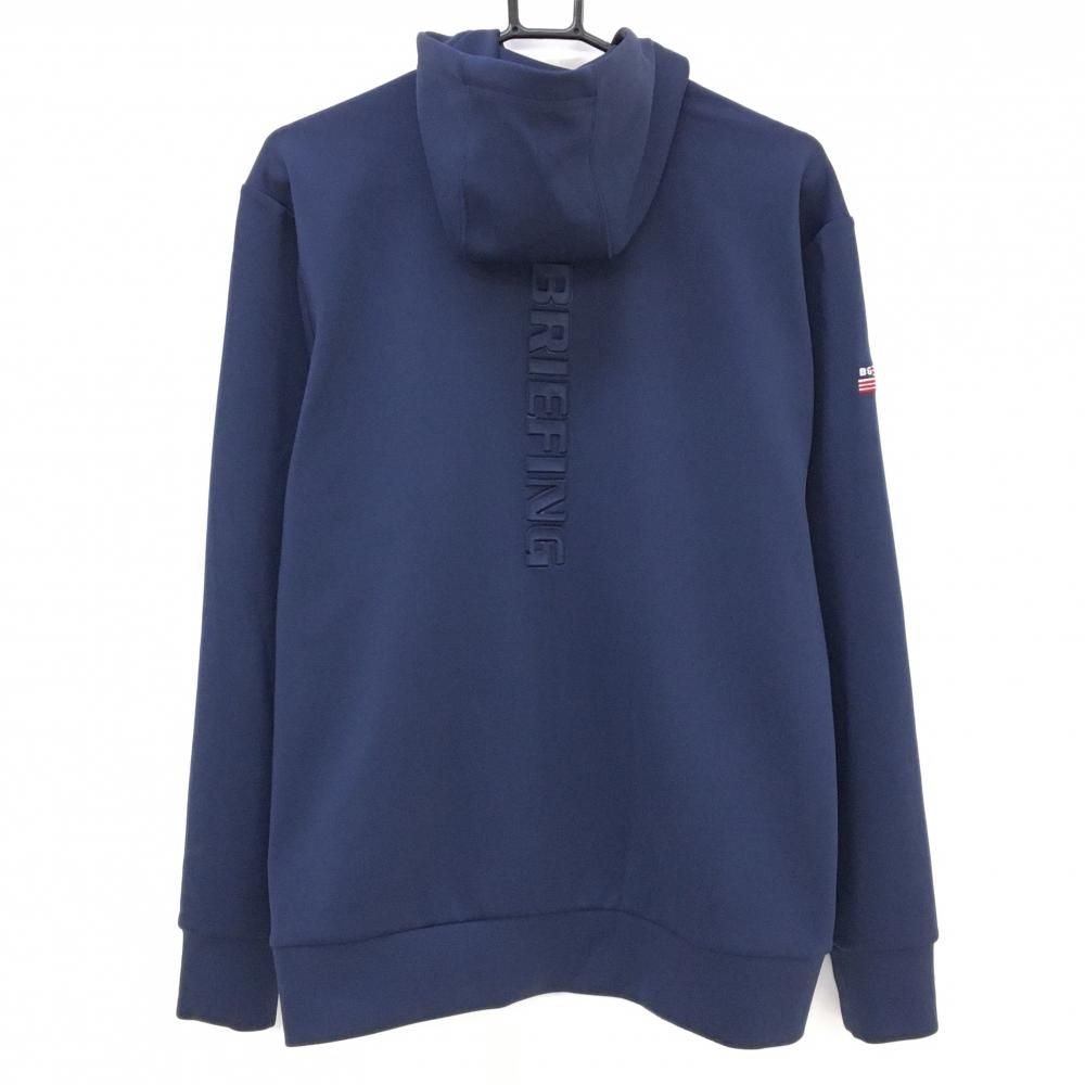 超美品】ブリーフィング ジップパーカー ネイビー 背面立体ロゴ メンズ