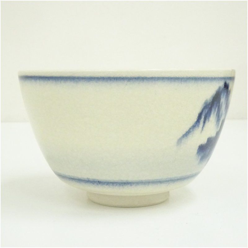 京焼 竜仙造 染付山水茶碗（紙箱） 茶道 抹茶 おしゃれ 抹茶茶碗 抹茶