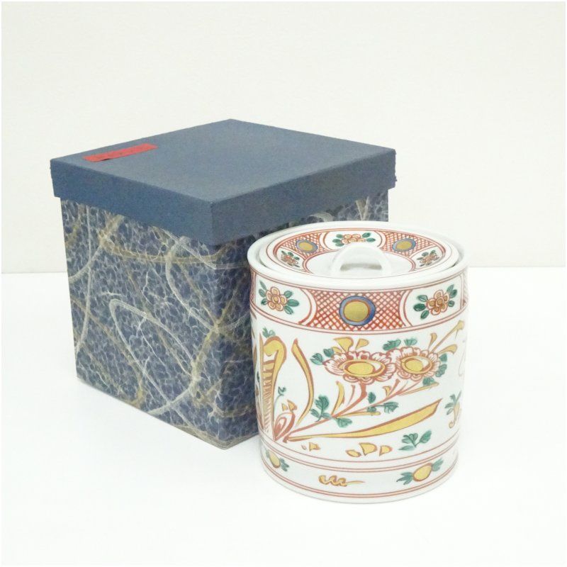 新品】京焼 清水焼 定晴窯 水次 水指 茶道具 金彩 春秋流水もみじ 伝統
