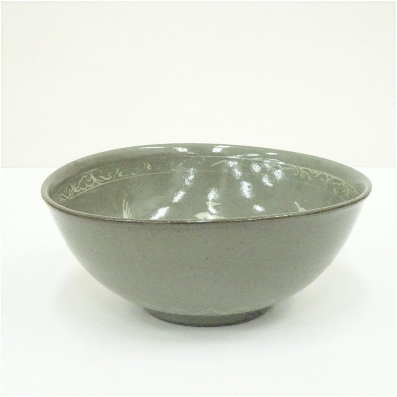 京焼 陶あん窯 土渕善丕氐造 高麗青磁雲鶴鉢（共箱） 食器 おしゃれ