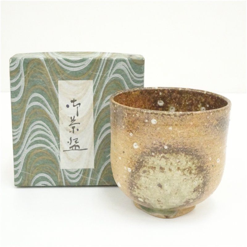 伊賀焼 松本央造 筒茶碗（紙箱） 茶道 抹茶 おしゃれ 抹茶茶碗 抹茶碗