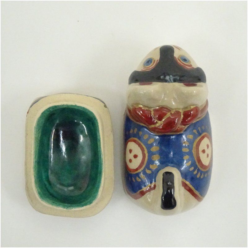 萬古焼 松古窯 佐久間芳丘造 干支戌香合（共箱） 茶道具 茶道 香道 香