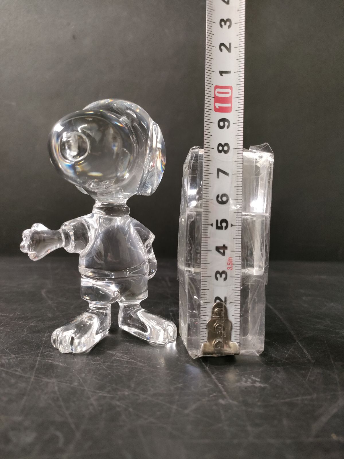 F11-06/バカラ/Baccarat/SNOOPYフギュリン/スヌーピーガラス置物/骨董