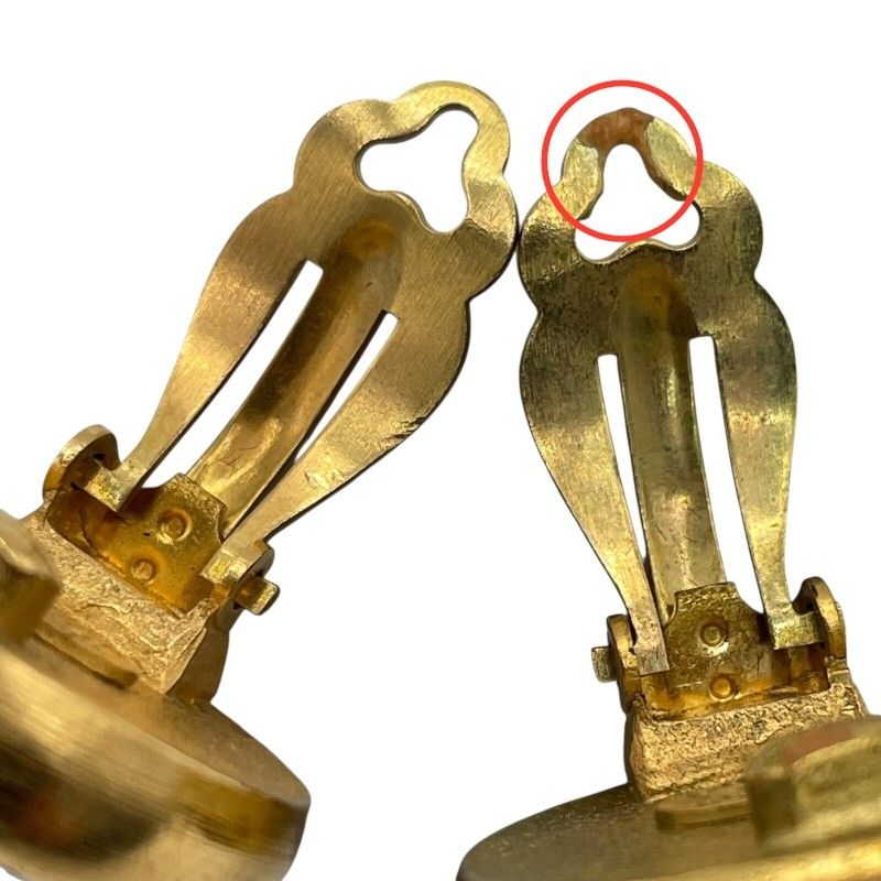 シャネル CHANEL ロゴサークルイヤリング95P ゴールド×パール メタル