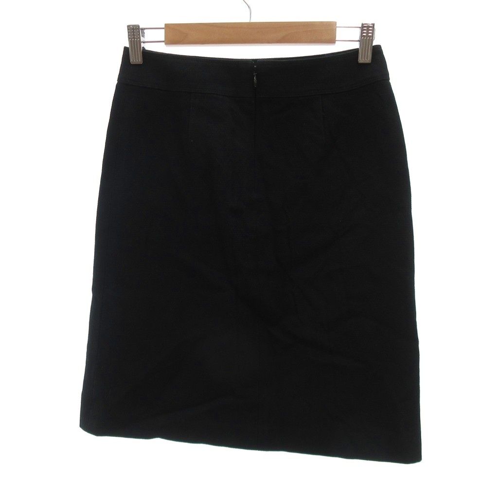 バーバリー ロンドン BURBERRY LONDON 美品 台形スカート ウール 38 黒