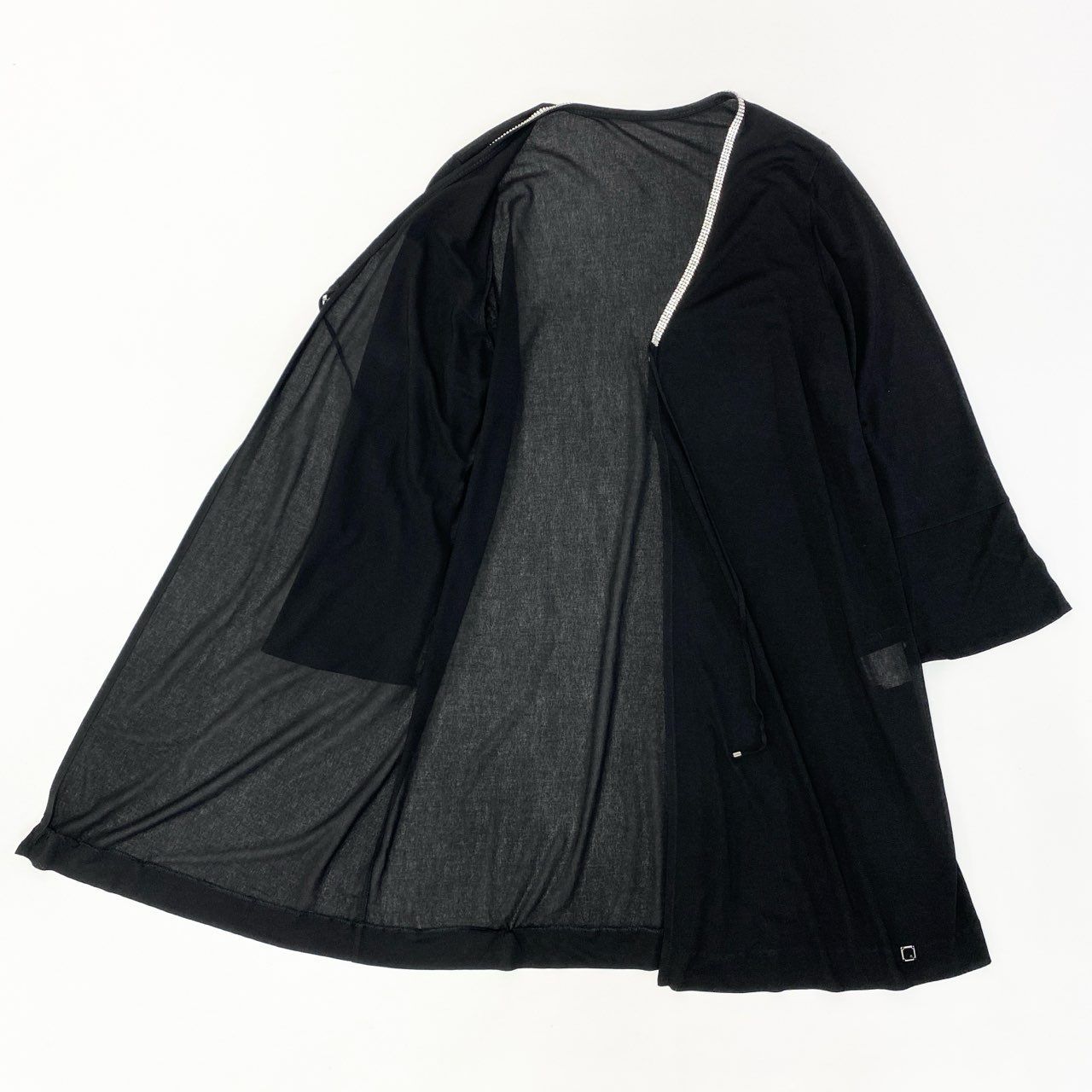 60c6《美品》 LEONARD レオナール カンカン素材 ラインストーン装飾