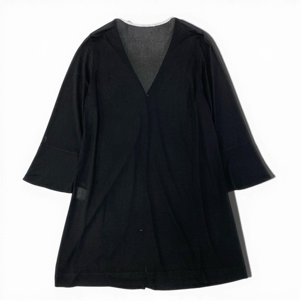 60c6《美品》 LEONARD レオナール カンカン素材 ラインストーン装飾