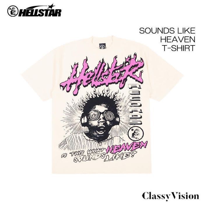 正規品Hellstar Tシャツ グラフィックプリント　海外ラッパー着用 USラッパー着用】HELLSTAR SOUNDS LIKE HEAVEN T-SHIRT 【TEE】 【半袖