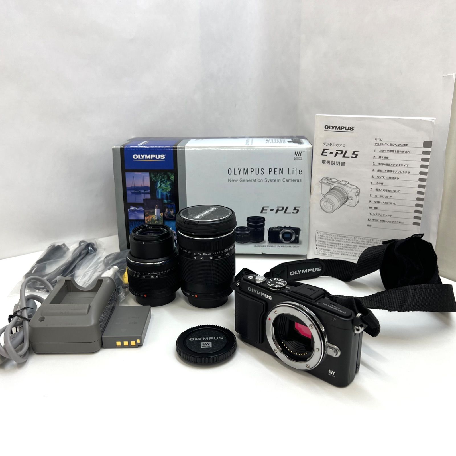 2-000165】 OLYMPUS PEN Lite E-PL5 オリンパス ダブルズームキット 極