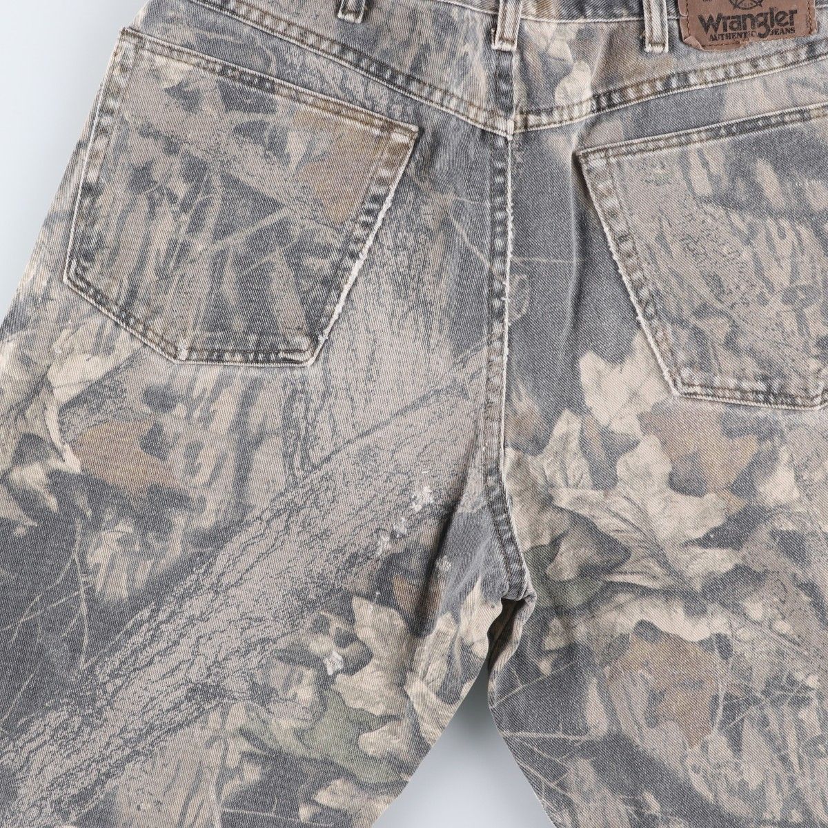古着 ラングラー Wrangler 迷彩柄 リアルツリーカモ テーパードデニム 