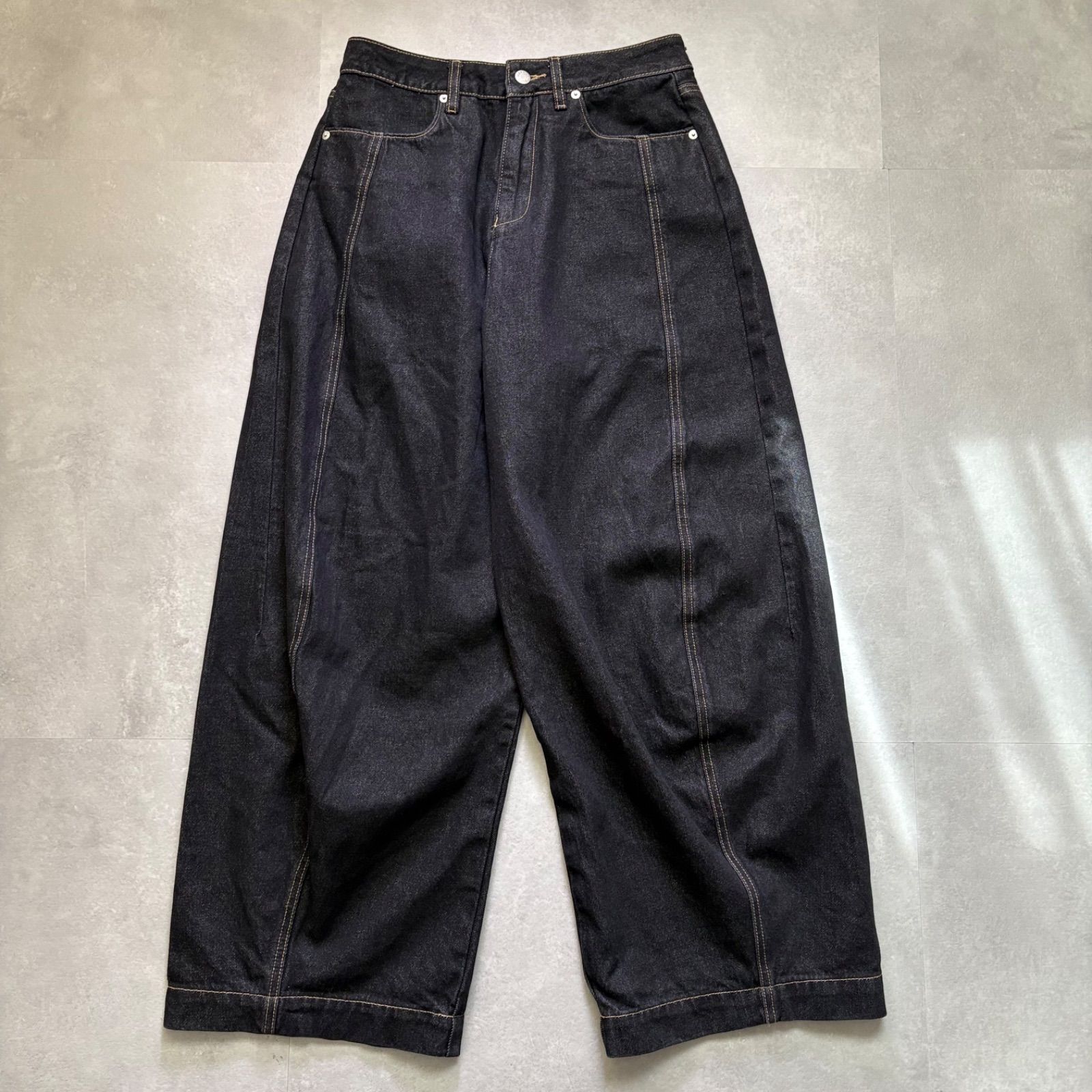 PCLP PERCLIPS ワイドデニムパンツ opium バギージーンズ 黒 S - メルカリ
