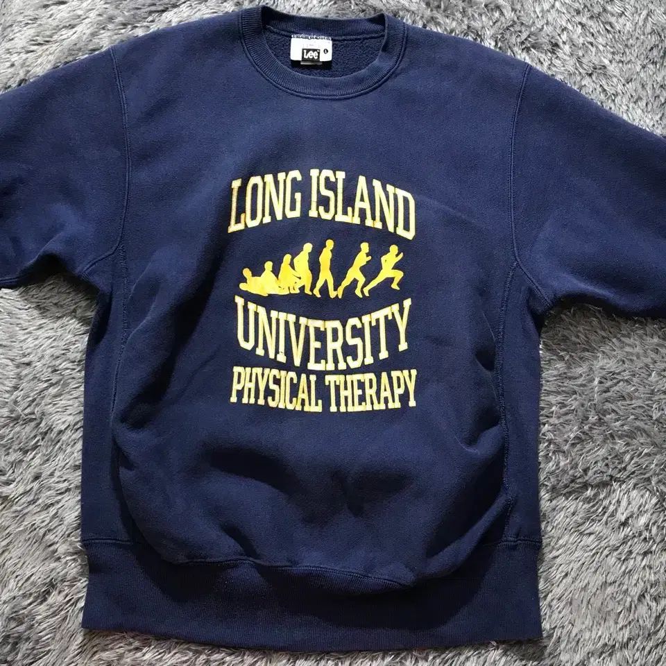 L-XL ユニセックス 90s Lee クロスグレイン ロングIsland スウェット