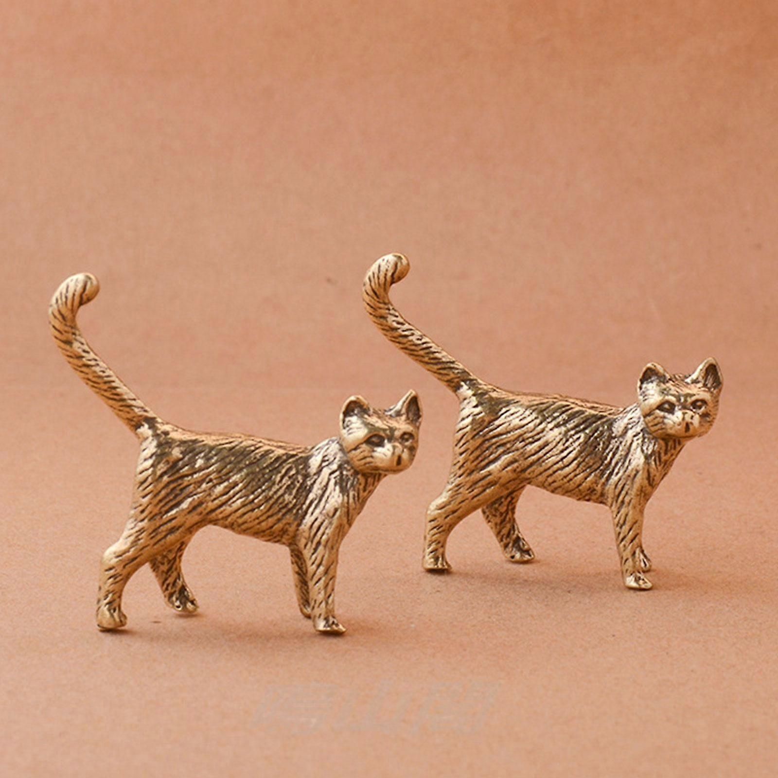 金属製のかわいい小動物置物ミニ動物の彫刻リビングルームの装飾 
