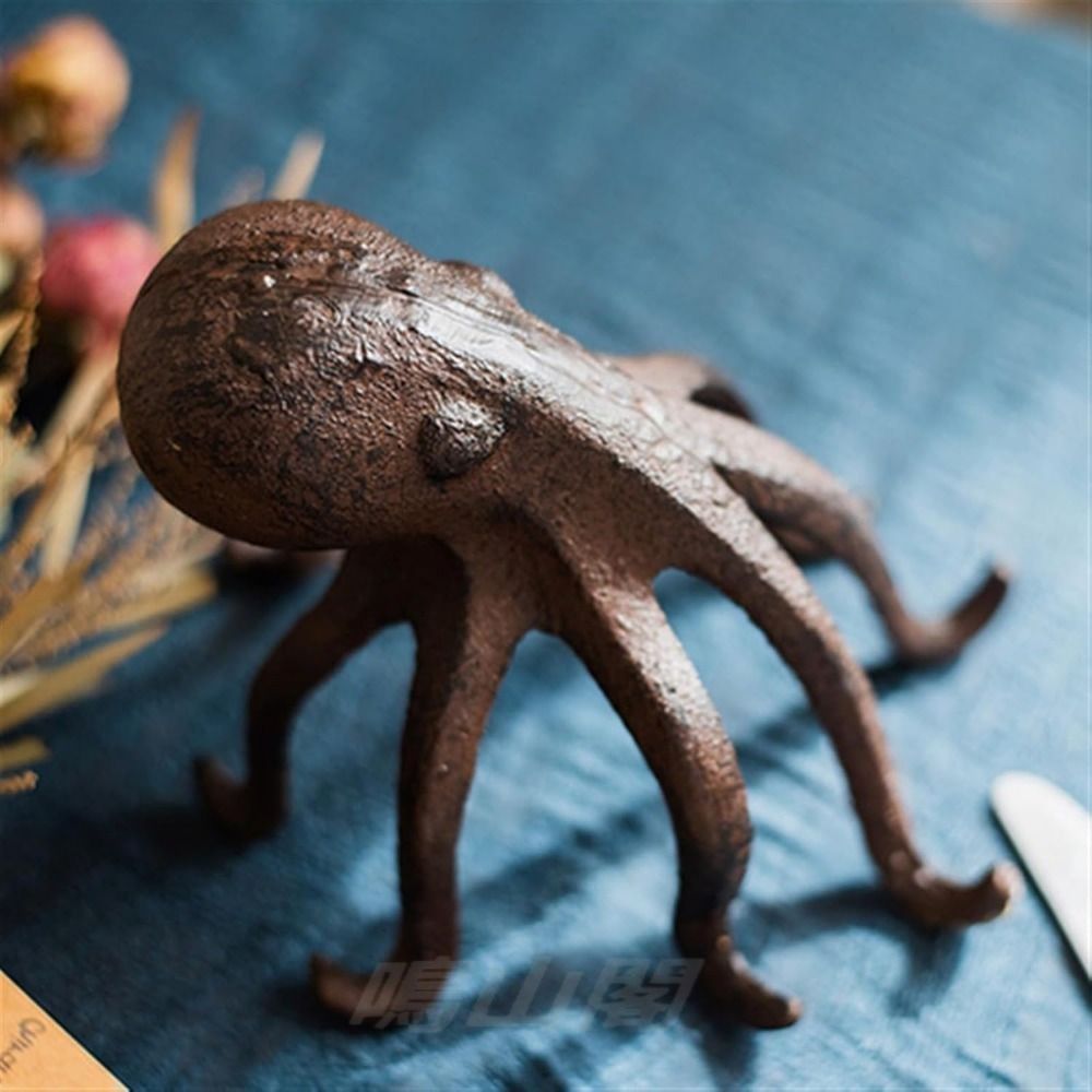 置物 オブジェ ガーデンオーナメント タコ たこ オクトパス 鉄 室内