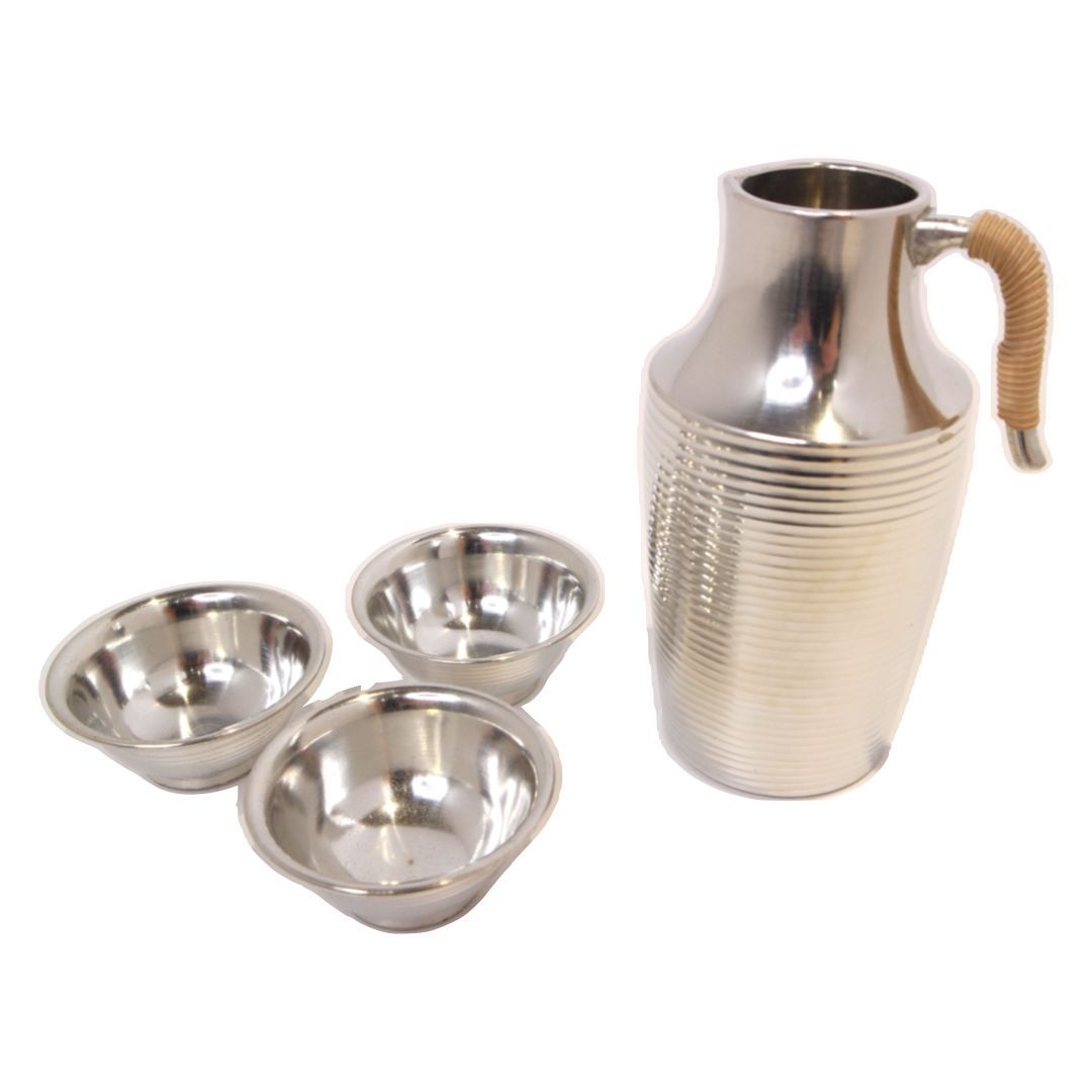 酒器セット】 錫製 徳利 お猪口 3個 小酒器 箱付き - メルカリ