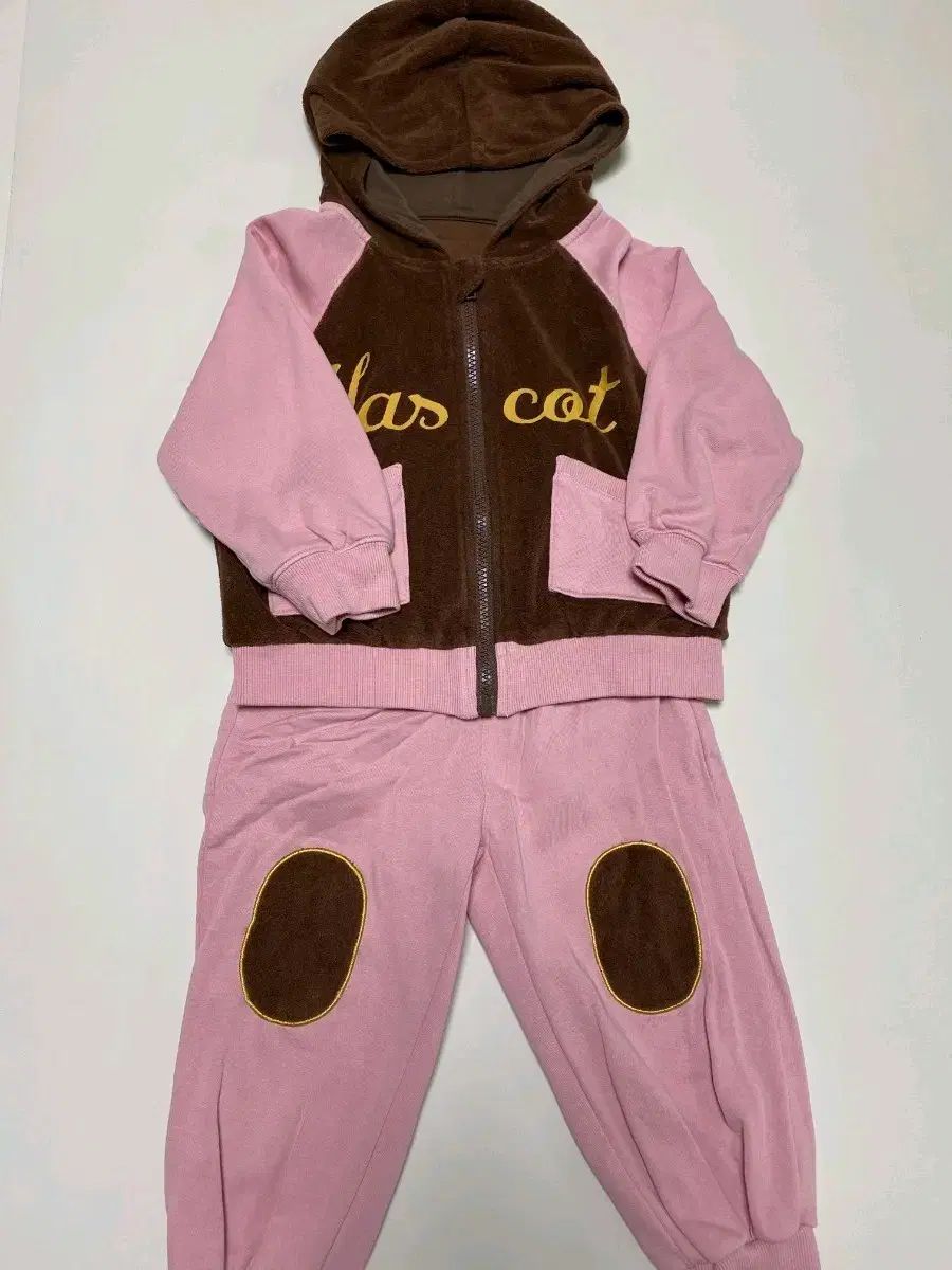 アプリコットスタジオ ピンク ブラウン フードジップアップ 上下 セット 100サイズ