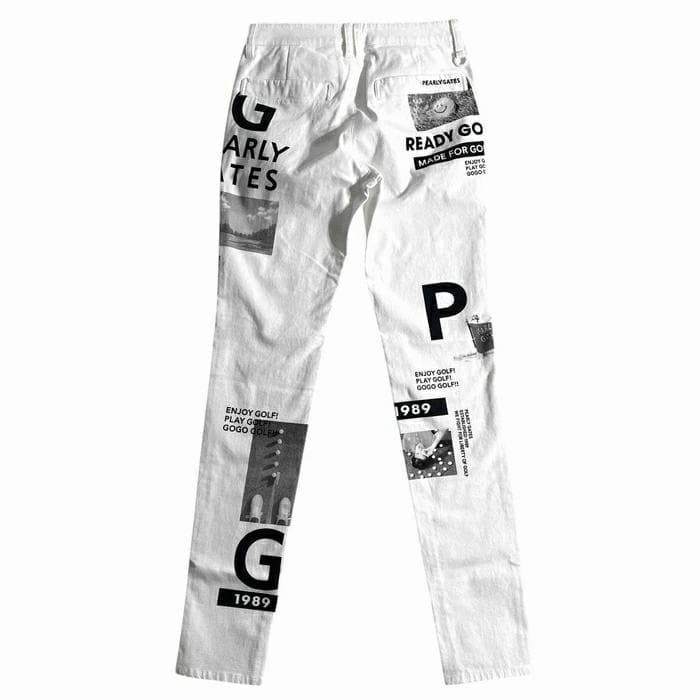 パーリーゲイツ　GOLFロゴプリント コットンストレッチ　レディース　２ パーリーゲイツ GOLFロゴプリント コットンストレッチ レディース 2