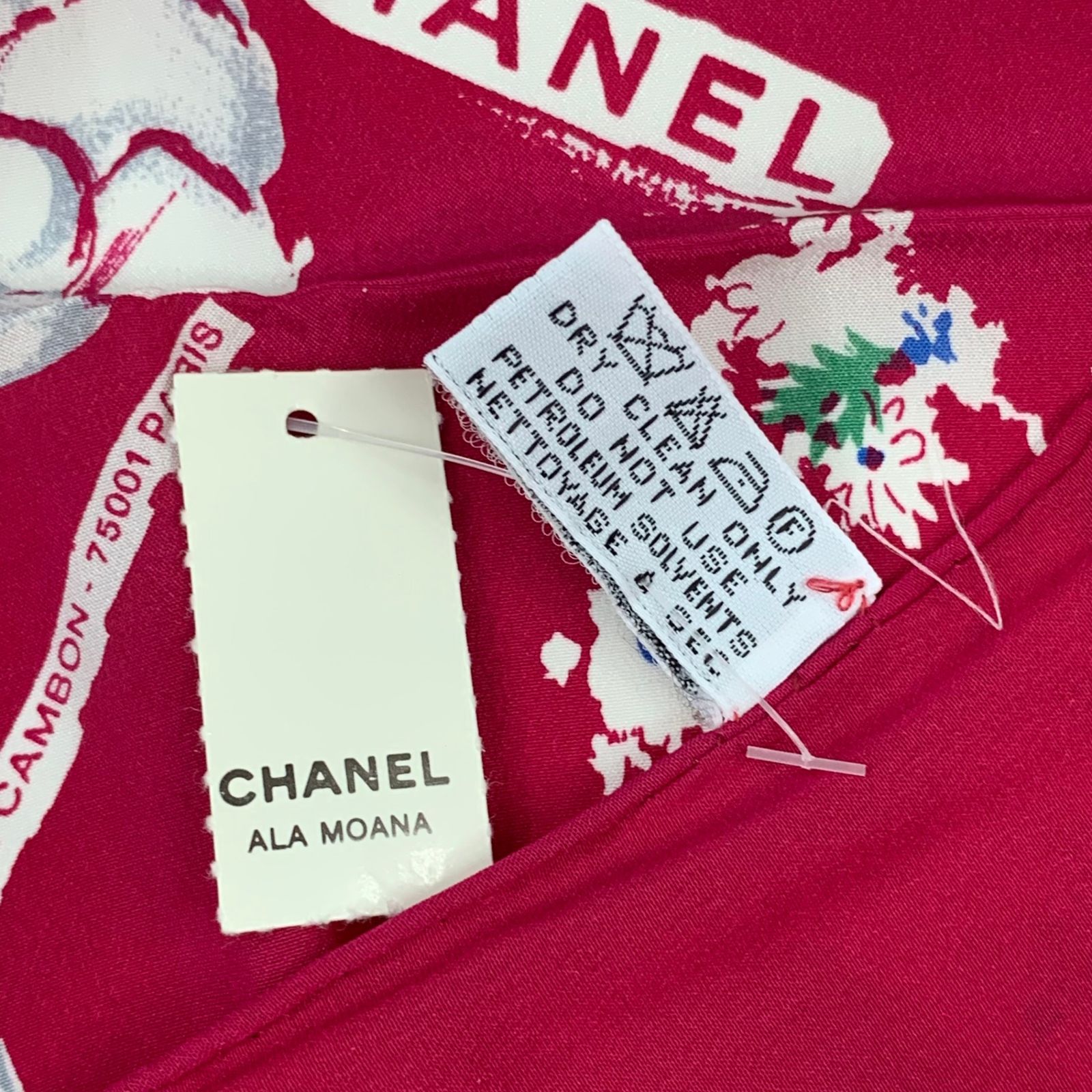 CHANEL シャネル 大判スカーフ ココマーク ピンク ヴィンテージ 未使用品 CHANEL シャネル 大判 ココマーク シルク スカーフ ピンク 箱