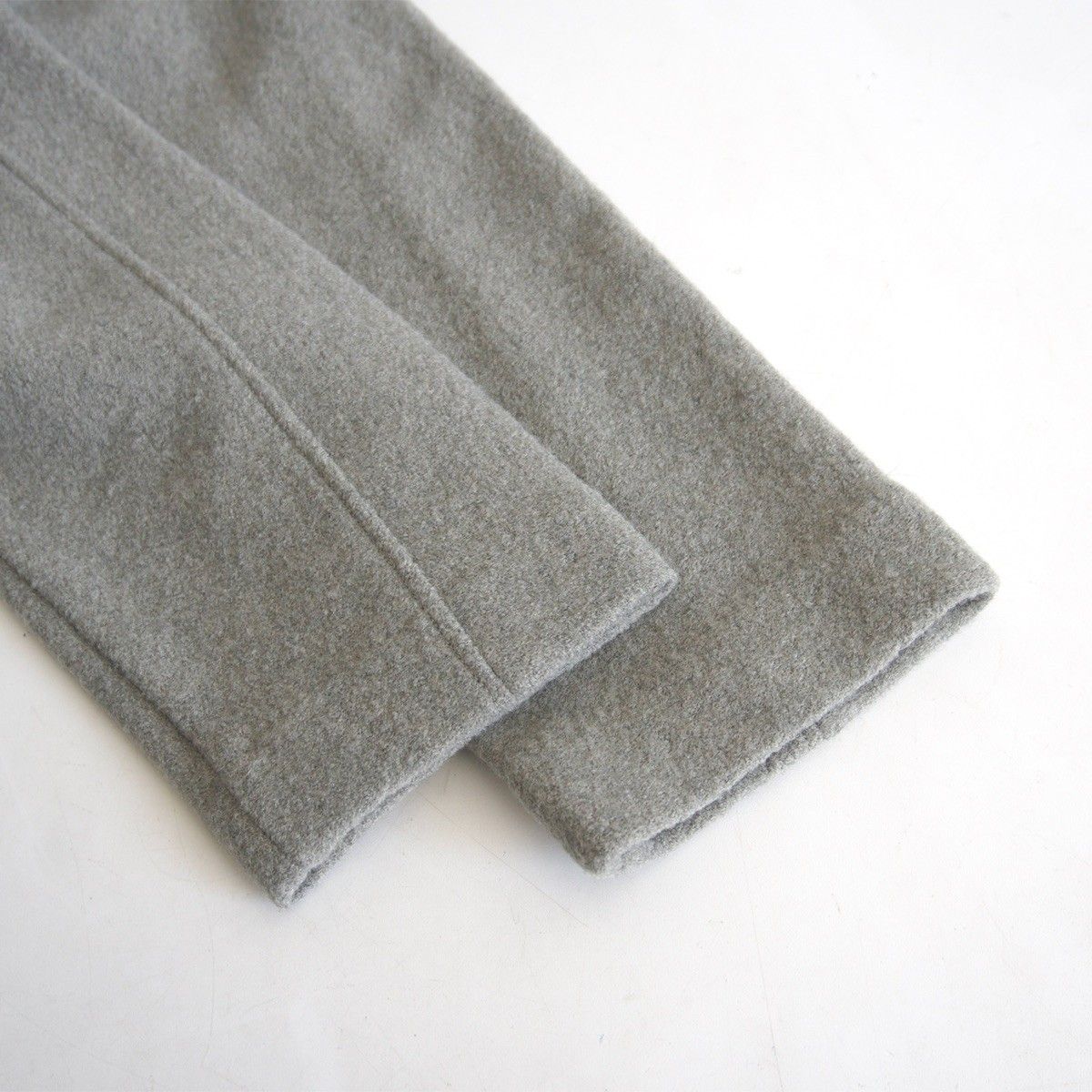 美品】evameva【プレスウールフーデッドコート】2 グレー ウール