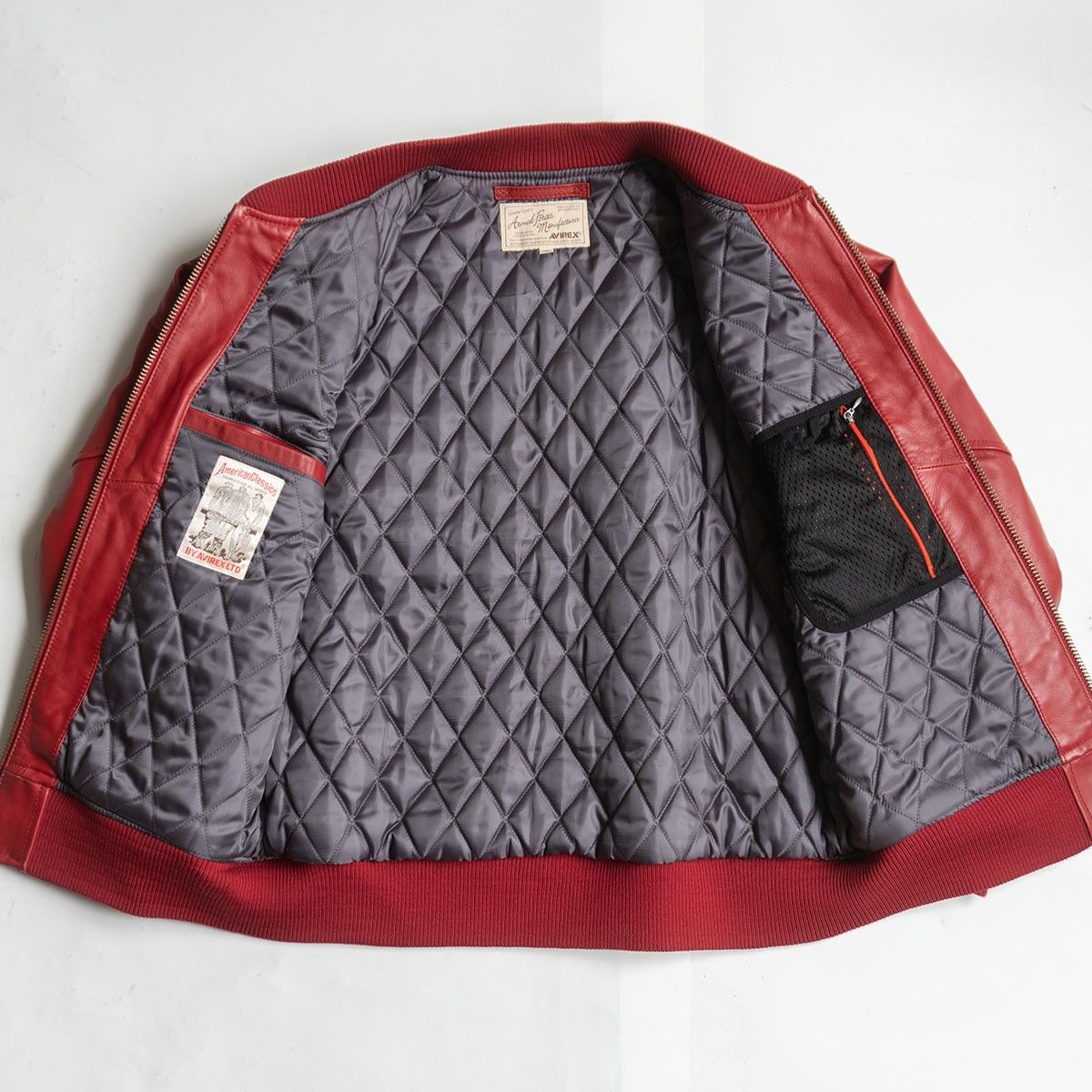美品/ビッグサイズ】AVIREX【レザー ジップ スタジャン】2XL アワード