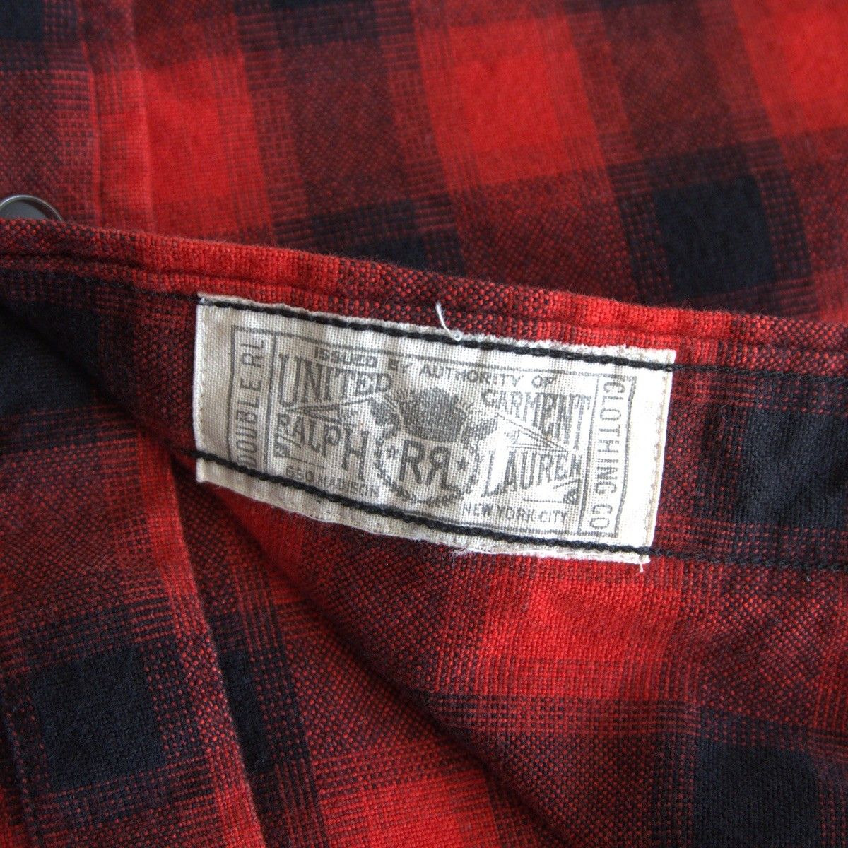 美品】RRL【オンブレチェック ウエスタンシャツ】S コンチョボタン