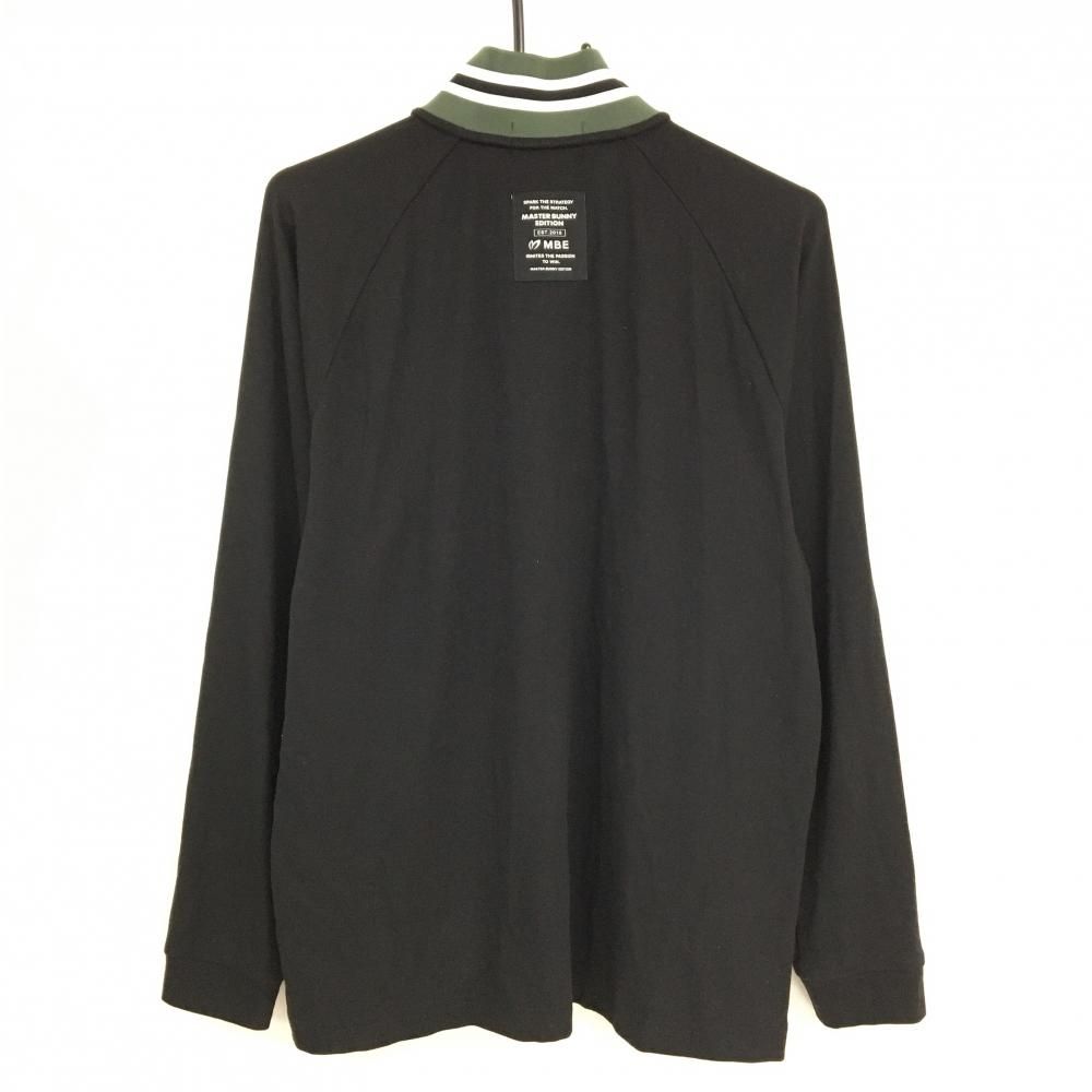 超美品】マスターバニー 長袖ハイネックシャツ 黒×グリーン メンズ 4(M