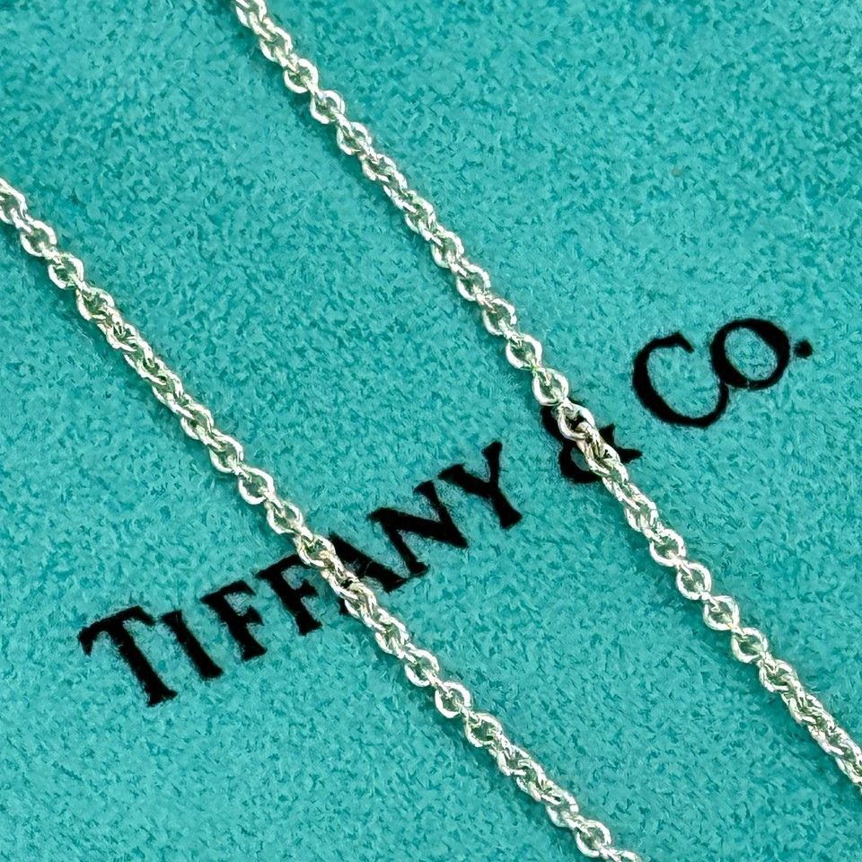 Tiffany & Co. シルバーネックレス 925専用ポーチ付き TIFFANY ブレスレット シルバー ネックレス 925 750 シグネチャー