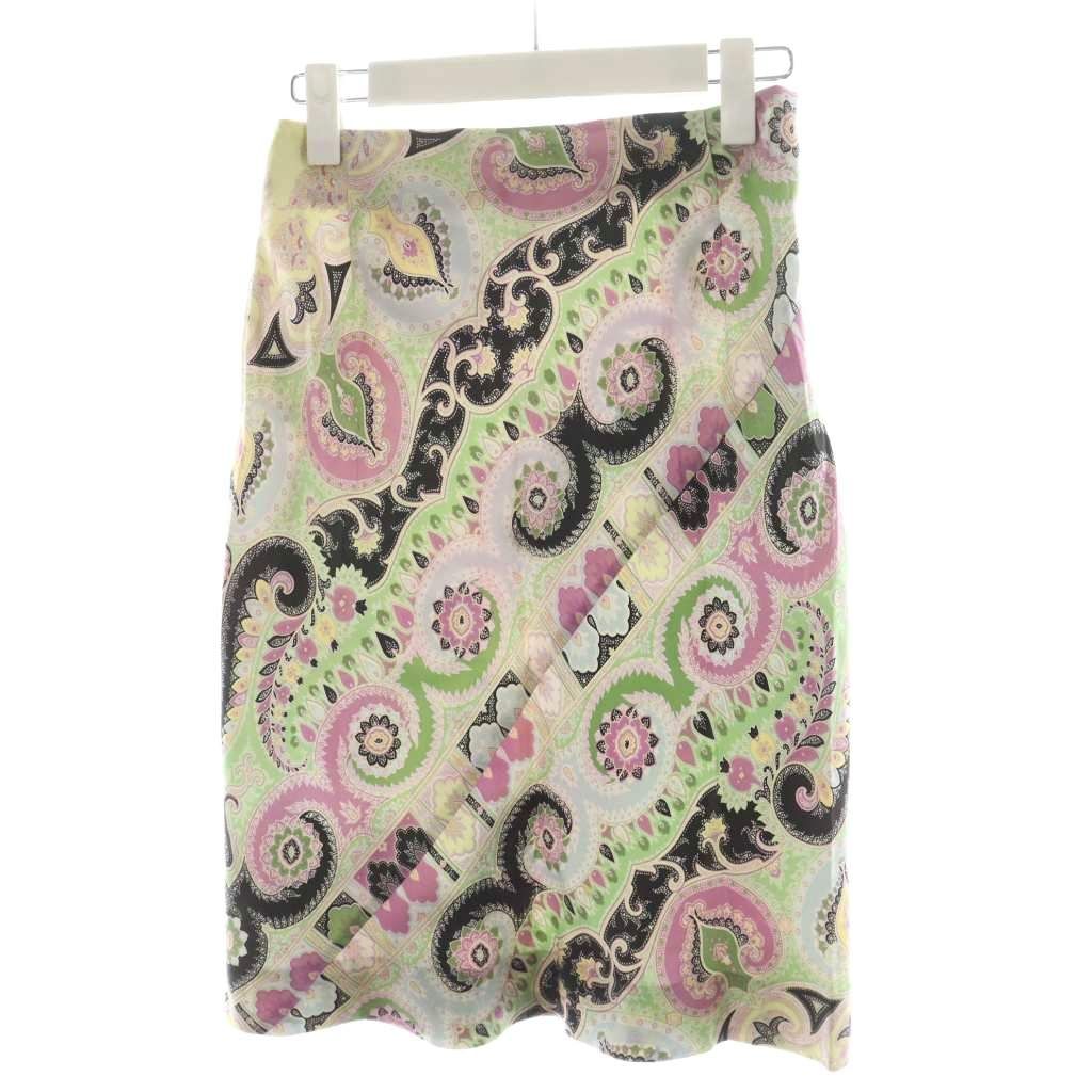 エトロ ETRO イタリア製 シルク混 ミックス ウール ツイード スカート