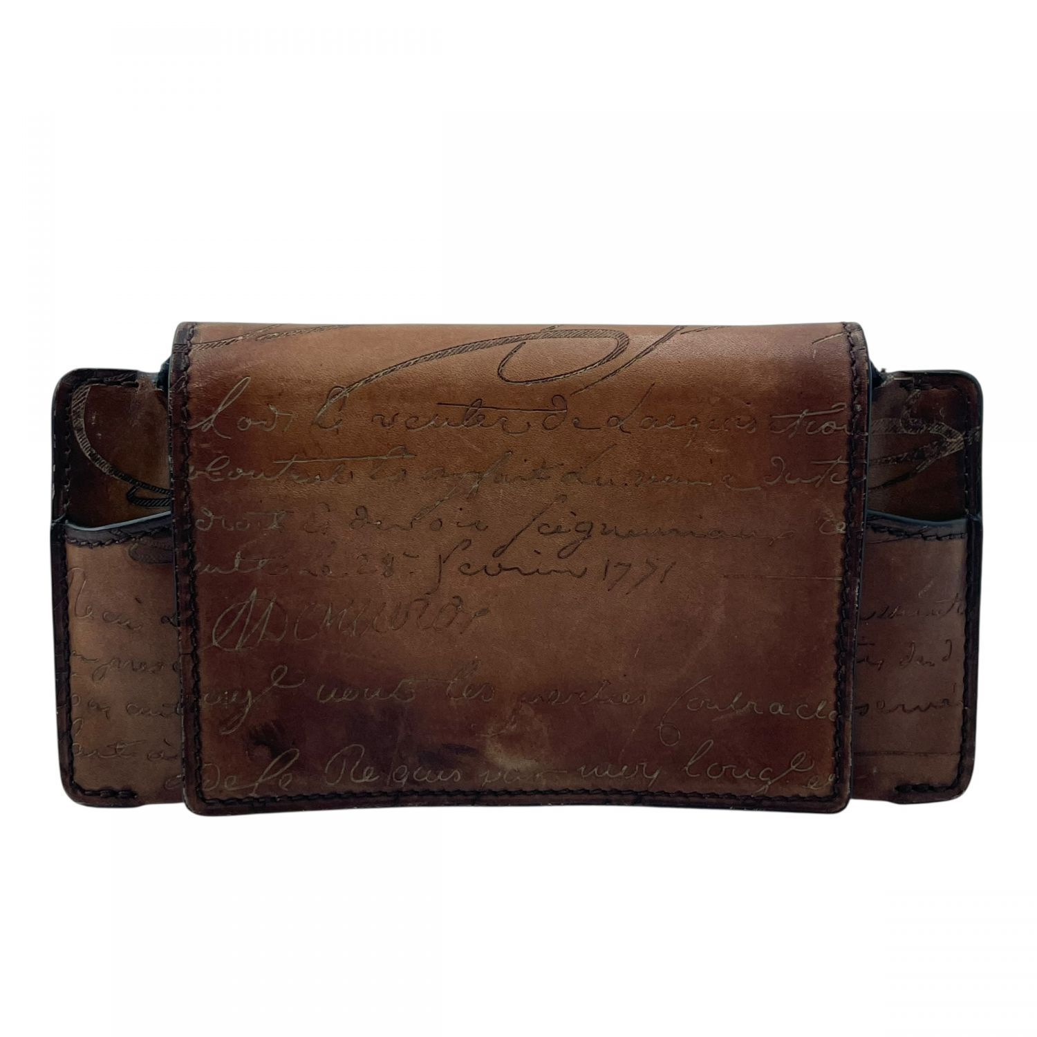 中古】 Berluti ベルルッティ カリグラフィ アイウェアケース 眼鏡