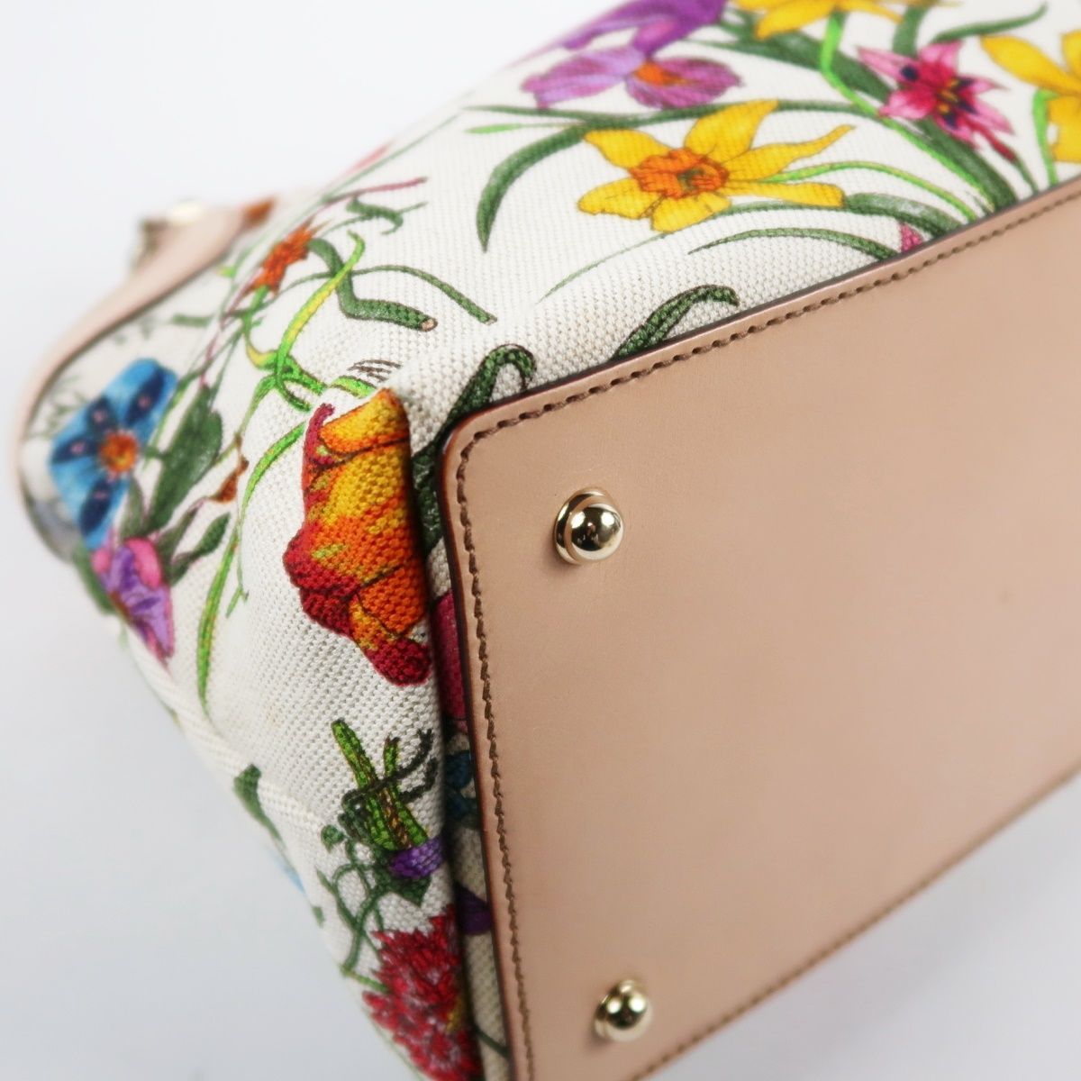 美品】GUCCI グッチ フローラ バンブー ハンドバッグ 花柄 ハンド 