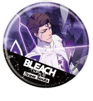 藍染惣右介 缶バッジ BLEACH Brave Souls 01 公式イラスト ブリーチ