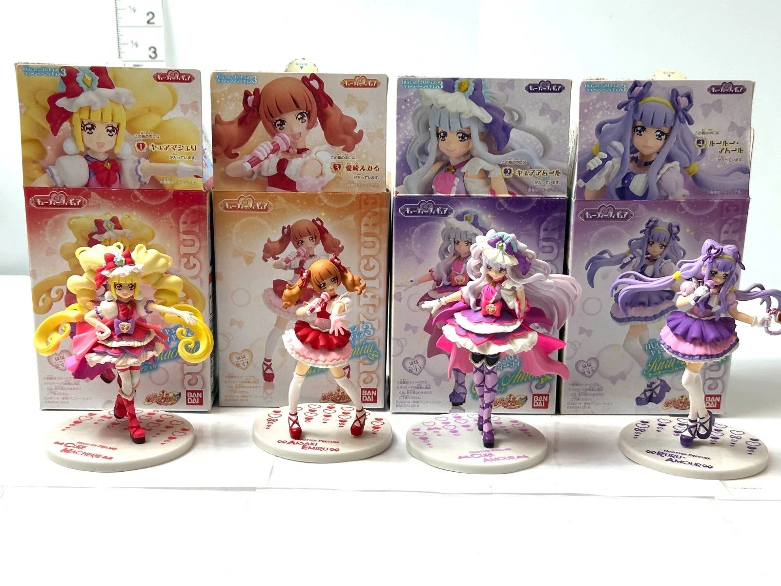 Current product HUG! Pretty Cure Cutie Figure 3 Special Set All 4 Piece Set Cure Macherie Cure Amour Aizaki Emiru Lulu Amour 3/6