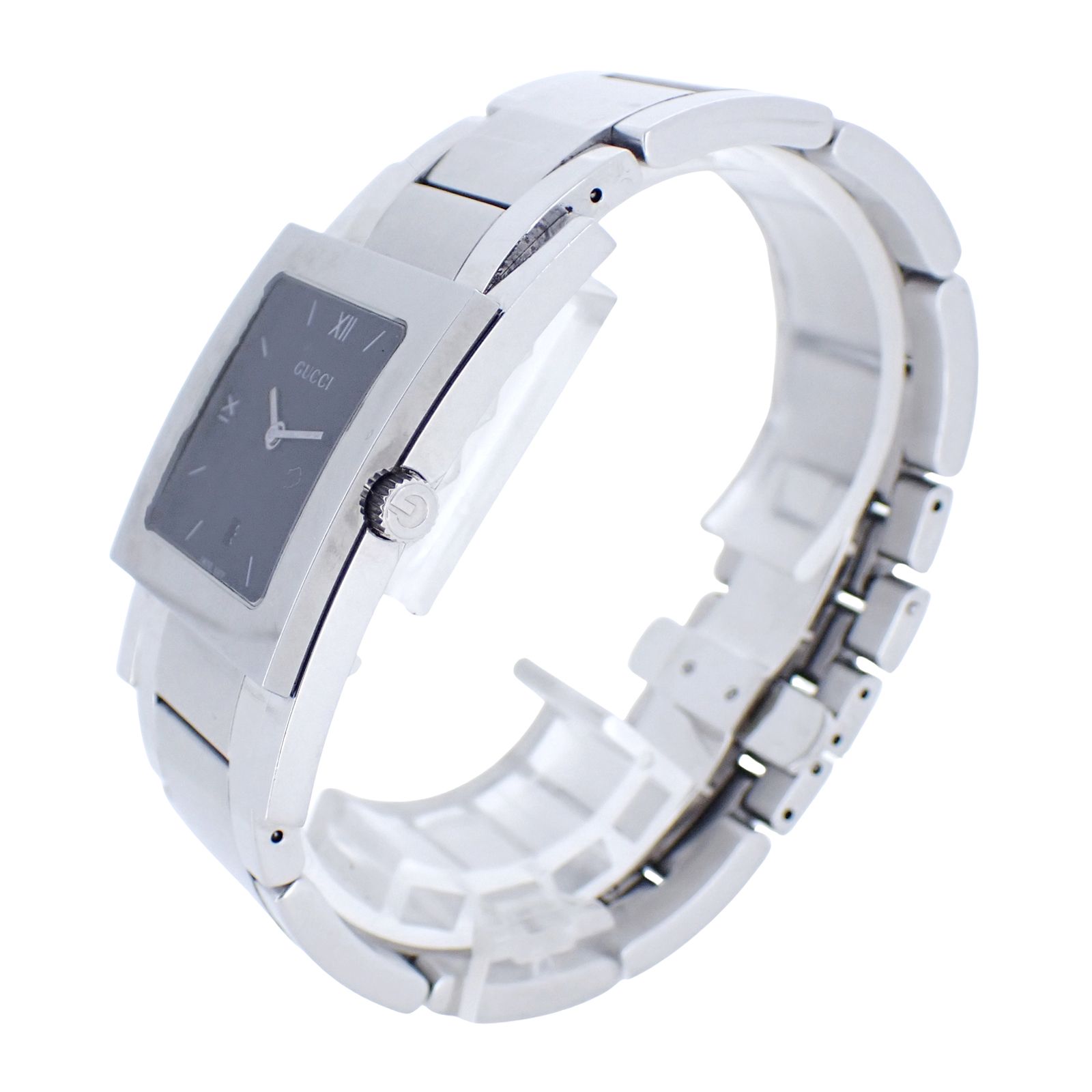 グッチ スクエア フェイス 7900M.1 ブラック クォーツ メンズ 腕時計