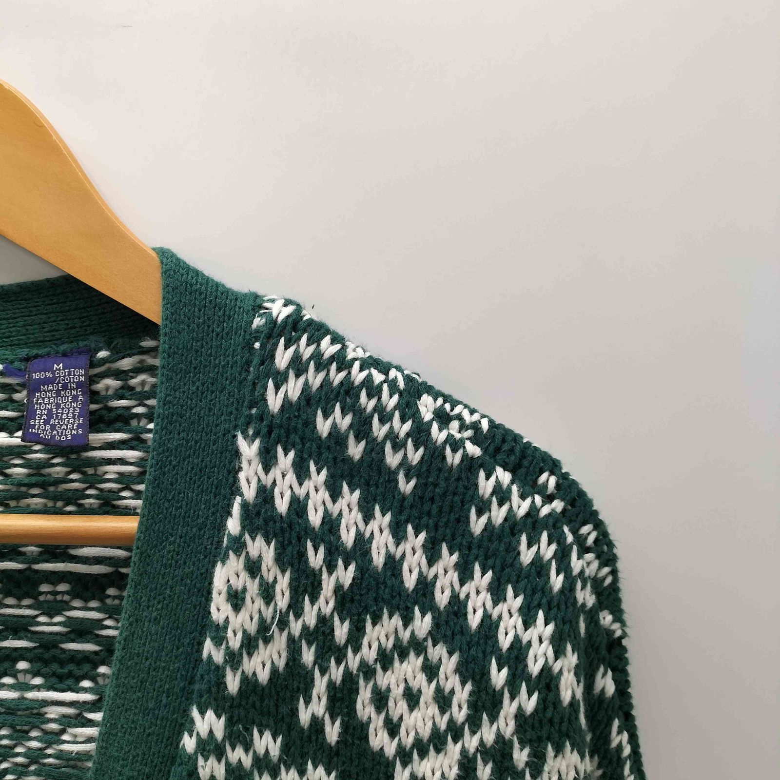 ギャップ Gap 90S OLD デカタグ ノルディック柄 総柄 メタルボタン