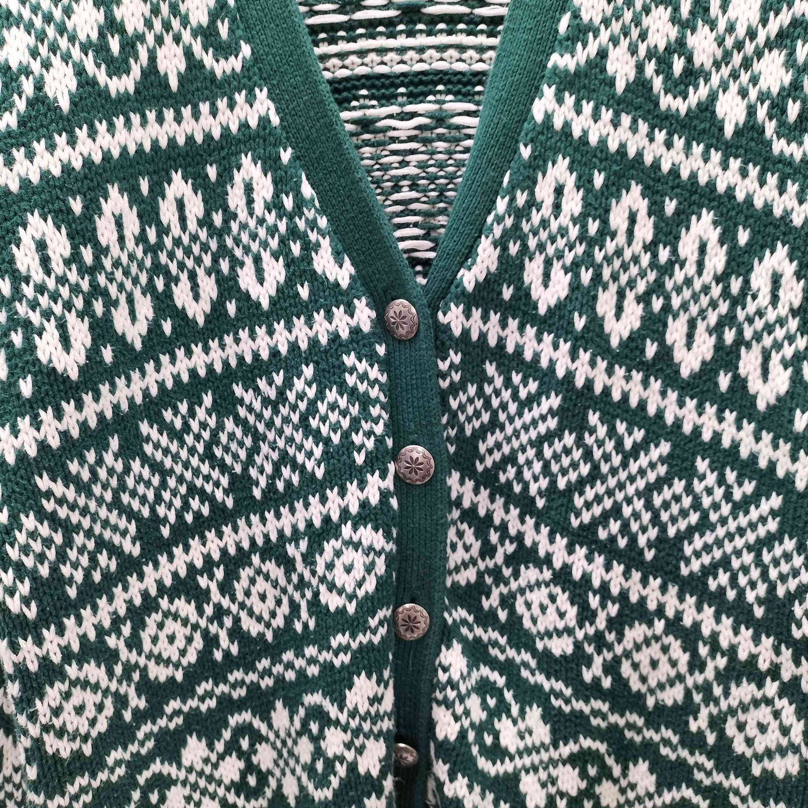 ギャップ Gap 90S OLD デカタグ ノルディック柄 総柄 メタルボタン