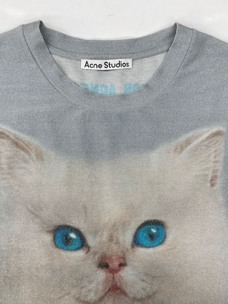 アクネストゥディオズ Acne Studios Cat Print Glitter T-shirt