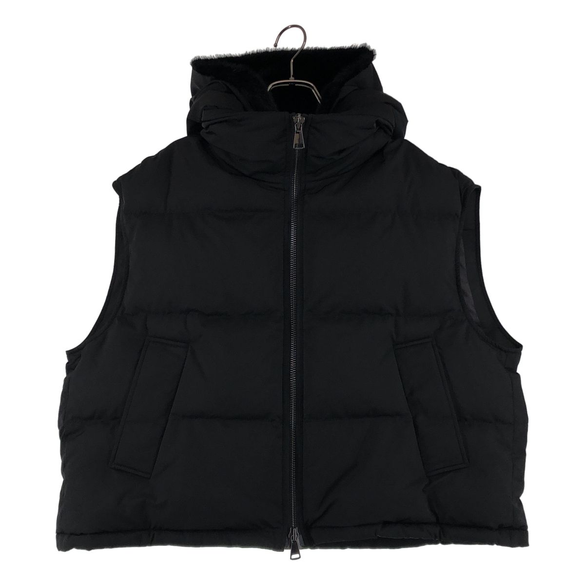 【新品】 Deuxieme Classe / ドゥーズィエムクラス | 2025AW | MY WHITE / VEST フェイクファーフード ダウンベスト | 36 | ブラック | レディース