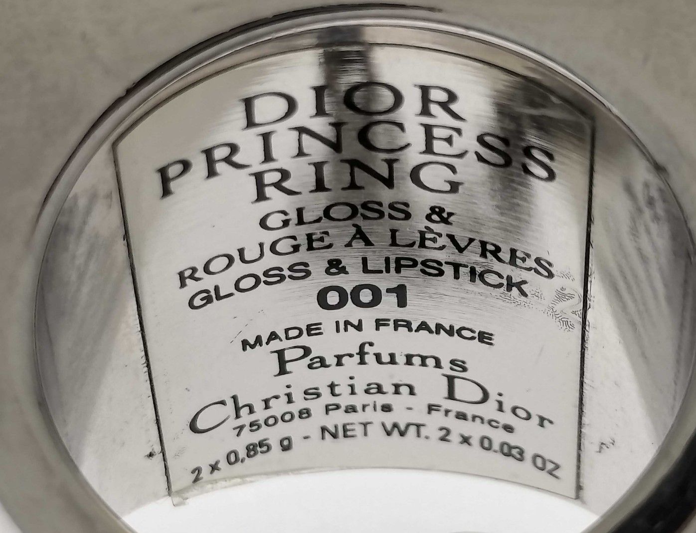 Dior プリンセスリング 001 ピンクマジェスティ 小傷有 コスメ 内径