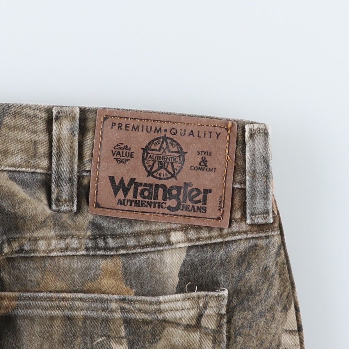 古着 ラングラー Wrangler 迷彩柄 リアルツリーカモ ダブルニー 