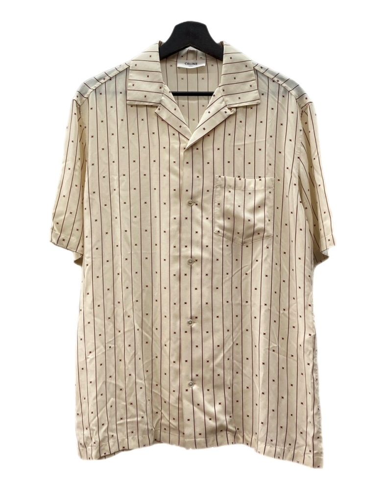 セリーヌ Céline Mini Triomphe Stripe Hawaiian Shirt ミニ