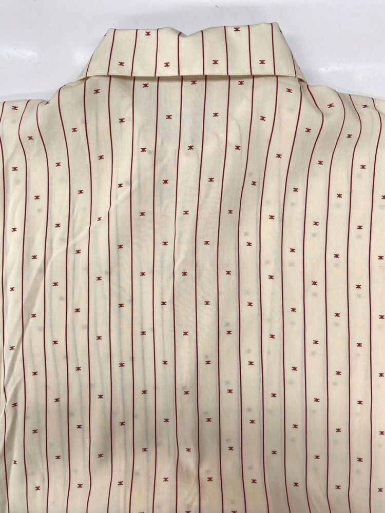セリーヌ Céline Mini Triomphe Stripe Hawaiian Shirt ミニ