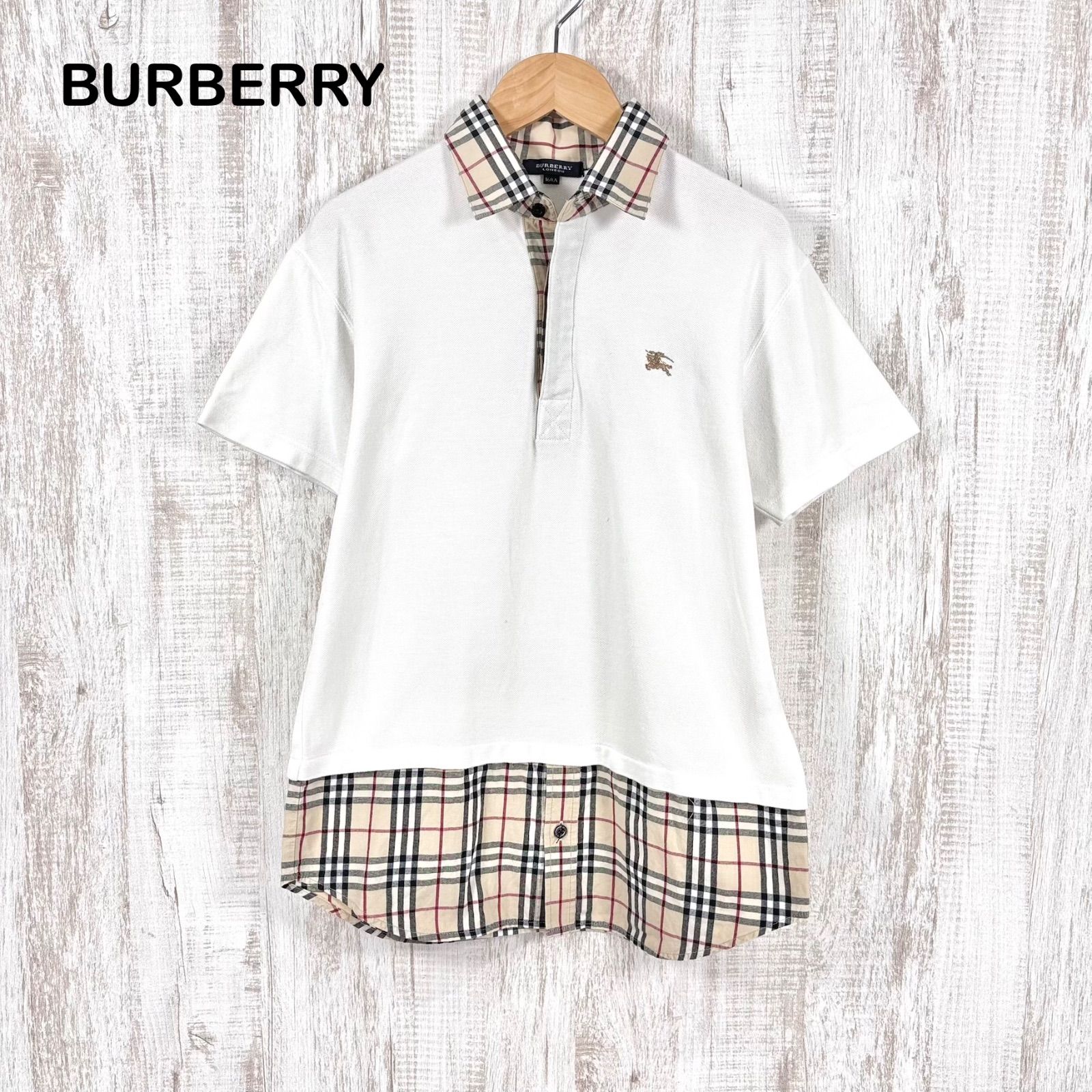 BURBERRY LONDON 白ジャケット ノバチェックベルト付き 正規品 BURBERRY LONDON 白ジャケット ノバチェックベルト付き 正規品