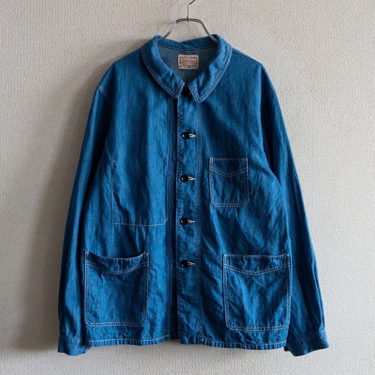BONCOURA カバーオール 38 美品】BONCOURA【コットン リネン カバーオール ジャケット】38