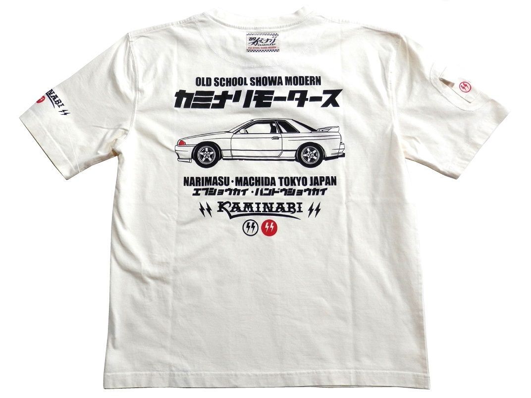 カミナリ／KAMINARI／XLサイズ／半袖Tシャツ／KMT-256／オフホワイト