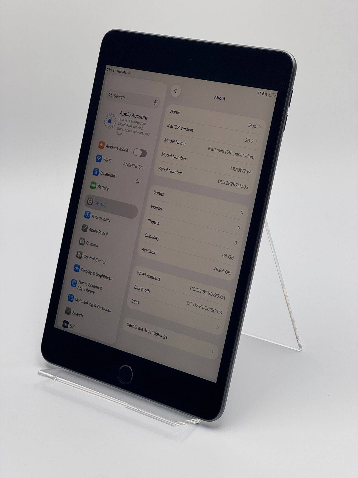 iPad mini 5 64GB スペースグレイ Wi-Fi 中古A - メルカリ