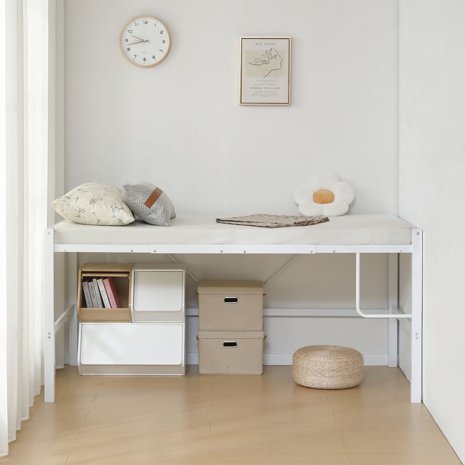 ロフトベッド【SD・セミダブル】ロータイプ 高さ90cm・高さ調整可能