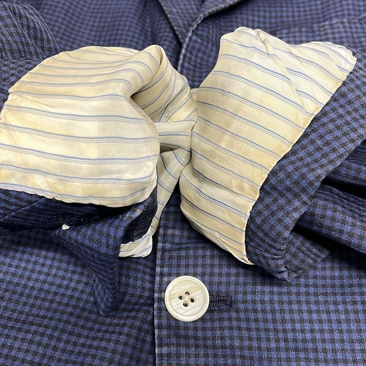 lardini(ラルディーニ) ジャケット サイズ19 メンズ - ネイビー×黒